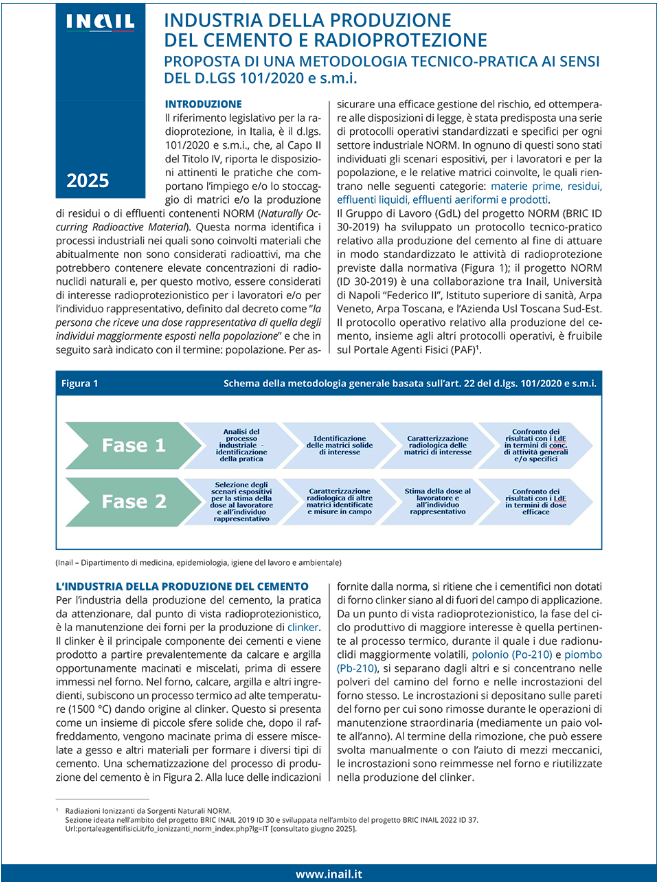 Industria della produzione del cemento e Radioprotezione Industria della produzione del cemento e Radioprotezione
