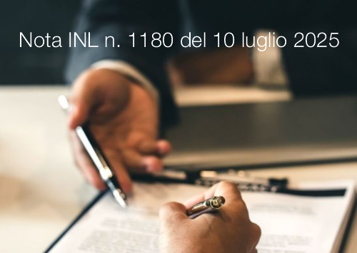 Nota INL n. 1180 del 10 luglio 2025