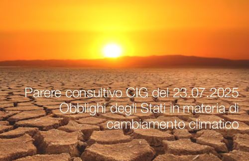 Parere consultivo Corte Internazionale di Giustizia (CIG) - Obblighi degli Stati in materia di cambiamento climatico