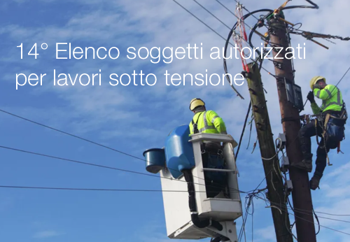 14° Elenco soggetti autorizzati per lavori sotto tensione
