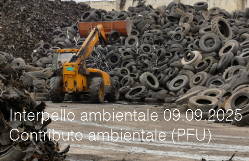 Interpello ambientale 09.09.2025 | Contributo ambientale per gli Pneumatici Fuori Uso (PFU)