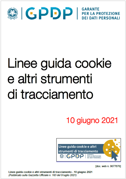 Linee guida GPDP cookie e altri strumenti di tracciamento / Ed. 2021