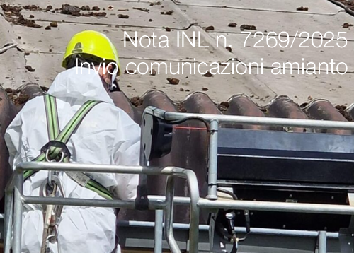 Nota INL n. 7269 del 3 settembre 2025 / Invio comunicazioni amianto