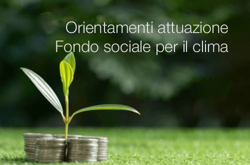 Orientamenti attuazione del Fondo sociale per il clima  