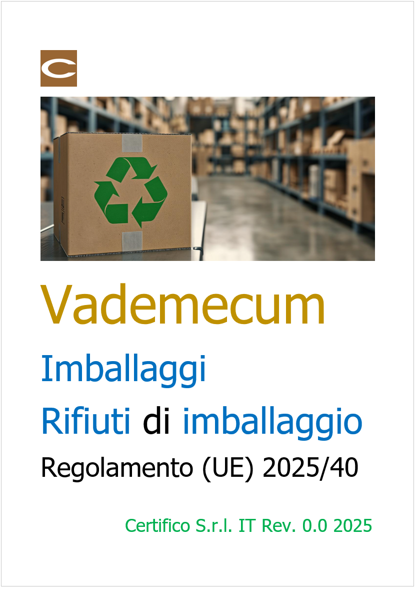 Vademecum Imballaggi Rifiuti di imballaggio | Regolamento (UE) 2025/40