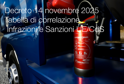Decreto 14 novembre 2025 / Tabella di correlazione Infrazioni e Sanzioni UE/CdS